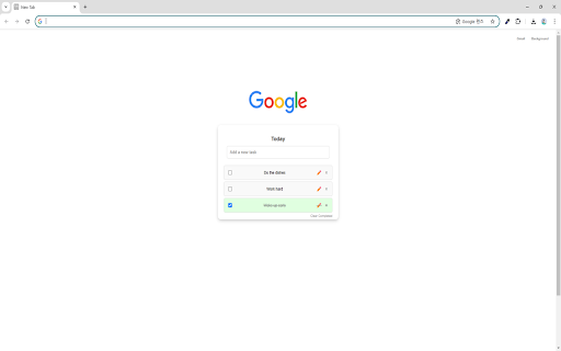 New Tab with To Do List  from Chrome web store to be run with OffiDocs Chromium online