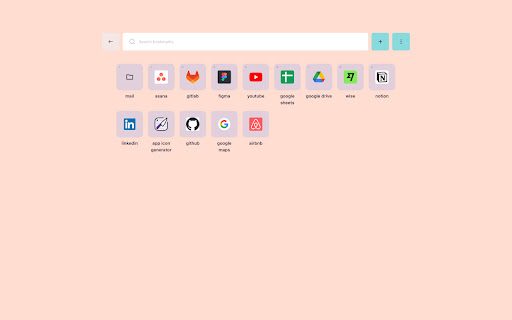 New Tab with Visual Bookmarks  from Chrome web store to be run with OffiDocs Chromium online