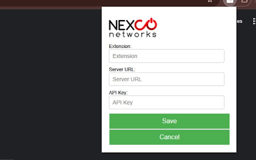 Nexco Networks Click2Call  from Chrome web store to be run with OffiDocs Chromium online