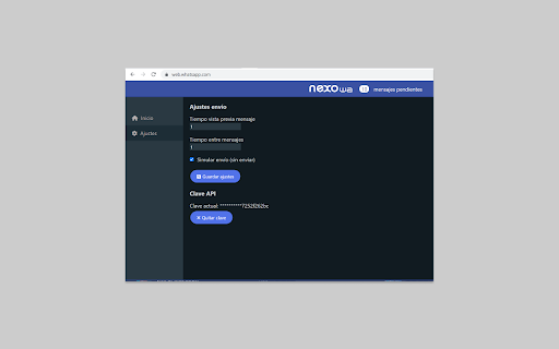 NEXOcrm Messaging Extension  from Chrome web store to be run with OffiDocs Chromium online