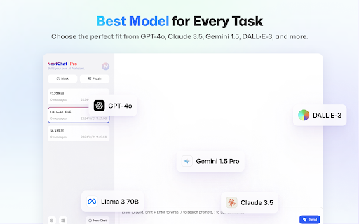NextChatAI a.k.a. ChatGPT Next Web  from Chrome web store to be run with OffiDocs Chromium online