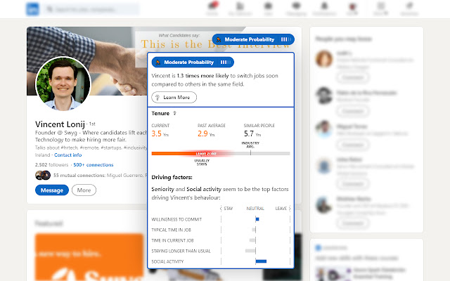 NextHop LinkedIn Profile Insights (by Swyg)  from Chrome web store to be run with OffiDocs Chromium online