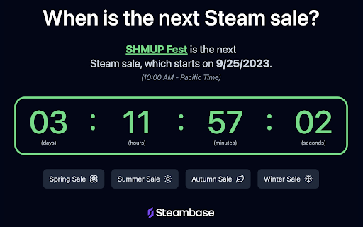 Next Steam Sale Tracker  from Chrome web store to be run with OffiDocs Chromium online