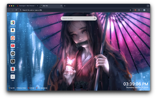 Nezuko Kamado Butterfly Kimetsu No Yaiba Live Wallpaper  from Chrome web store to be run with OffiDocs Chromium online