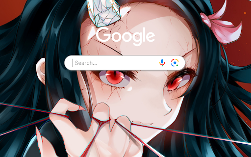 Nezuko Kimetsu no Yaiba Demon Form Anime Theme  from Chrome web store to be run with OffiDocs Chromium online