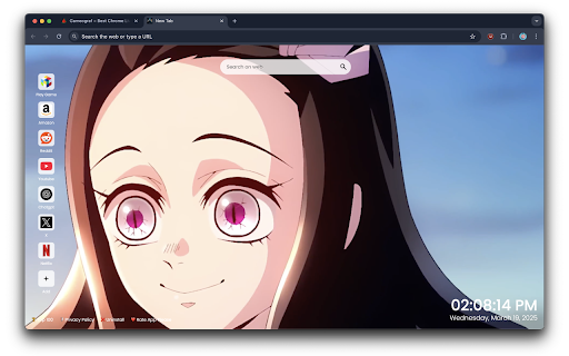 Nezuko Without Bamboo Live Wallpaper  from Chrome web store to be run with OffiDocs Chromium online