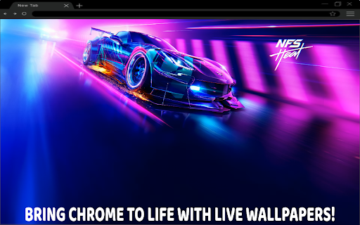 NFS Heat Neon Corvette Racing Car Live Wallpaper  from Chrome web store to be run with OffiDocs Chromium online