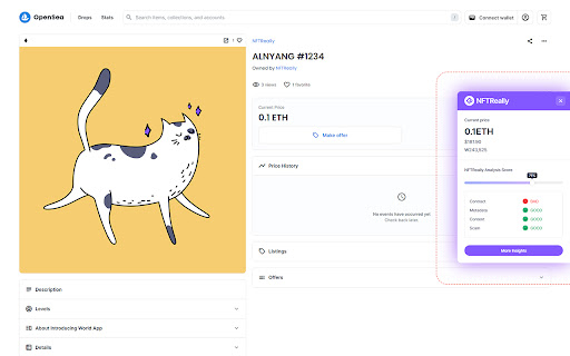 NFTReally  from Chrome web store to be run with OffiDocs Chromium online