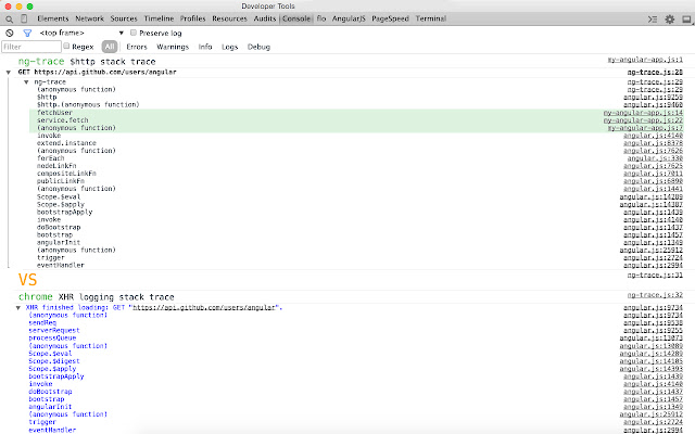 ng trace for AngularJS  from Chrome web store to be run with OffiDocs Chromium online