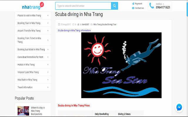 Nha Trang Scuba Diving  from Chrome web store to be run with OffiDocs Chromium online