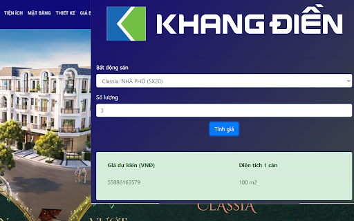 Nhà Phố Khang Điền Group  from Chrome web store to be run with OffiDocs Chromium online