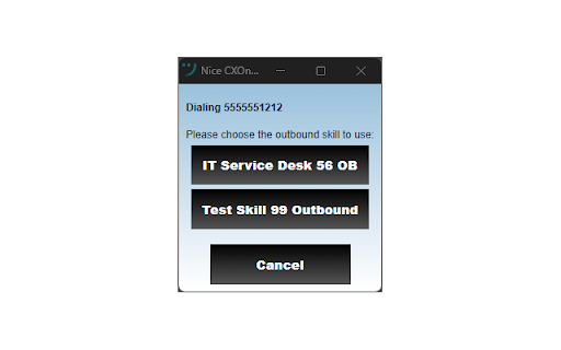 NICE CXone Dialer for erecruit  from Chrome web store to be run with OffiDocs Chromium online