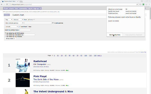 Nice Playlist Generator  from Chrome web store to be run with OffiDocs Chromium online
