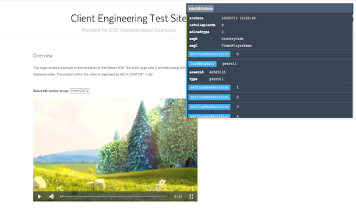 Nielsen SDK Inspector  from Chrome web store to be run with OffiDocs Chromium online