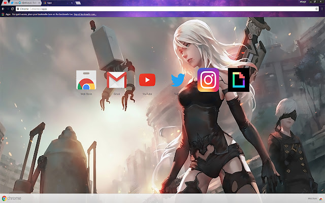 NIER: AUTOMATA | YORHA 9S AND A2 LOVE AFFAIR  from Chrome web store to be run with OffiDocs Chromium online