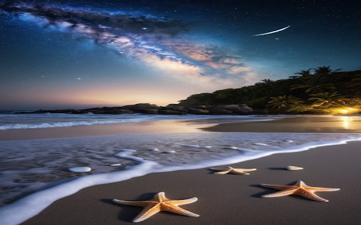 Night beach wallpaper  from Chrome web store to be run with OffiDocs Chromium online