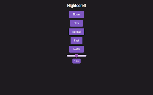 NightcoreIt  from Chrome web store to be run with OffiDocs Chromium online
