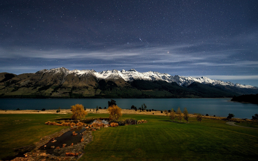 Night Over Mountain Lake  from Chrome web store to be run with OffiDocs Chromium online