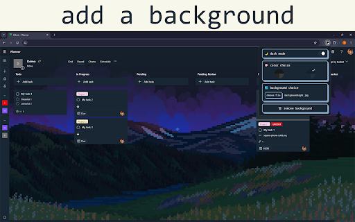 NightShifter Dark Mode and Wallpaper for Planner  from Chrome web store to be run with OffiDocs Chromium online