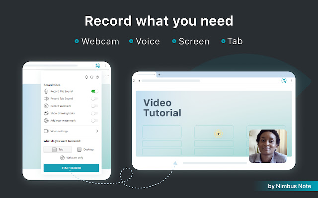 Nimbus Clarity Video and Audio Recorder  from Chrome web store to be run with OffiDocs Chromium online