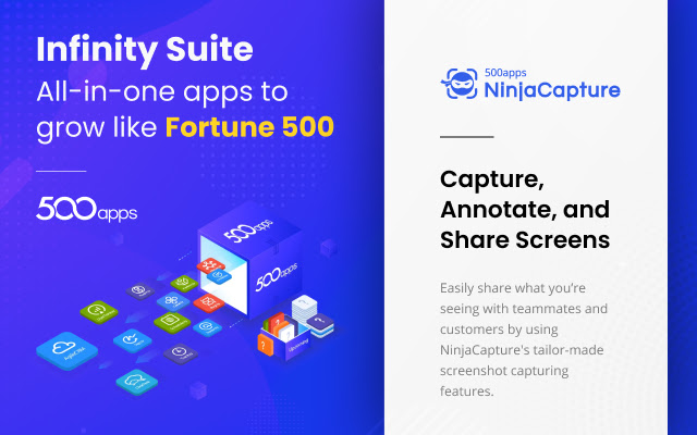 NinjaCapture Szybkie i łatwe przechwytywanie ekranu ze sklepu internetowego Chrome do uruchomienia z OffiDocs Chromium online