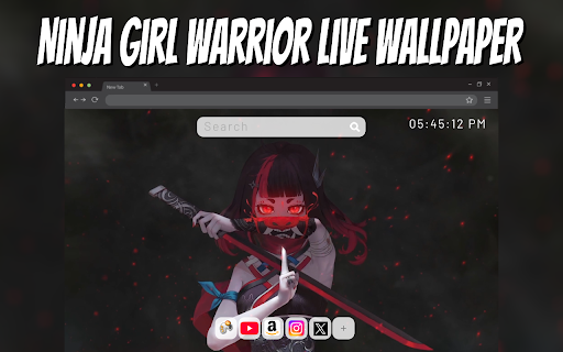Ninja Girl Warrior Live Wallpaper Animation  from Chrome web store to be run with OffiDocs Chromium online