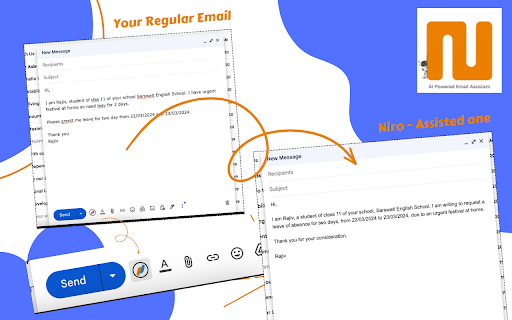 Niro AI Powered Email Assistant  from Chrome web store to be run with OffiDocs Chromium online
