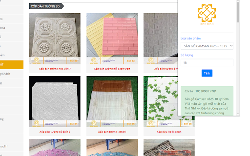 Nội Thất Bình Minh  from Chrome web store to be run with OffiDocs Chromium online
