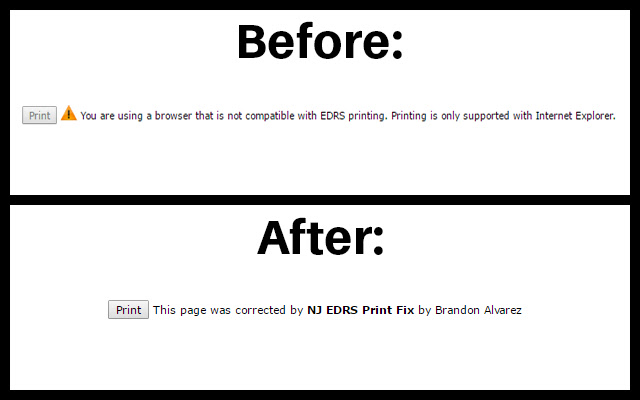 NJ EDRS Print Fix  from Chrome web store to be run with OffiDocs Chromium online