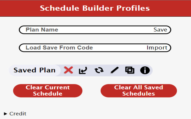 NJIT Schedule Builder Profiles  from Chrome web store to be run with OffiDocs Chromium online