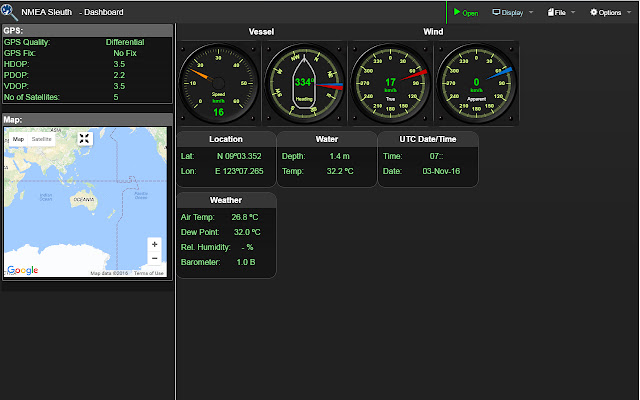 NMEA Sleuth  from Chrome web store to be run with OffiDocs Chromium online