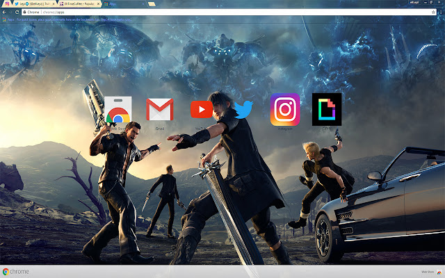 Noctis Lucis și Frații | Final Fantasy XV din magazinul web Chrome va fi rulat cu OffiDocs Chromium online