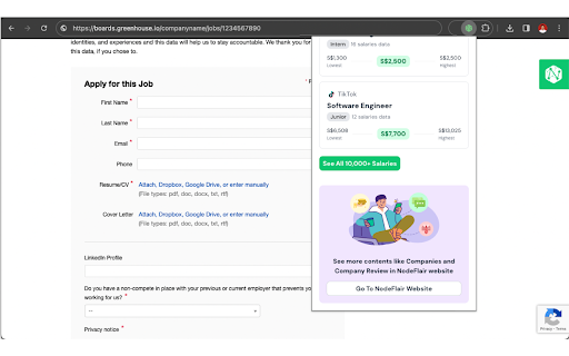 NodeFlair One Click Job Apply  from Chrome web store to be run with OffiDocs Chromium online