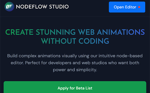 NodeFlow Studio  from Chrome web store to be run with OffiDocs Chromium online