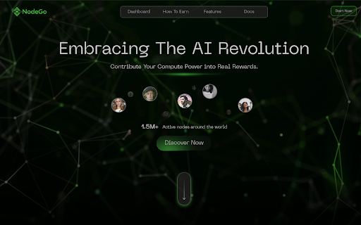 NodeGo.Ai DePIN Connect  from Chrome web store to be run with OffiDocs Chromium online