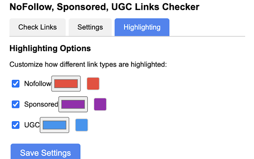 NoFollow, Sponsored, UGC Links Checker  from Chrome web store to be run with OffiDocs Chromium online