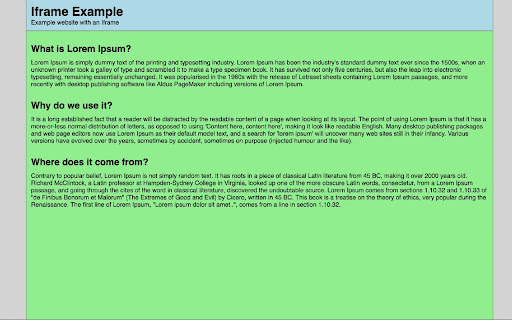 NoFrames  from Chrome web store to be run with OffiDocs Chromium online