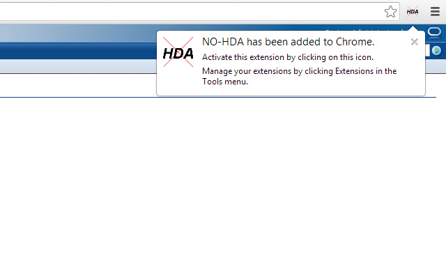 NO HDA  from Chrome web store to be run with OffiDocs Chromium online