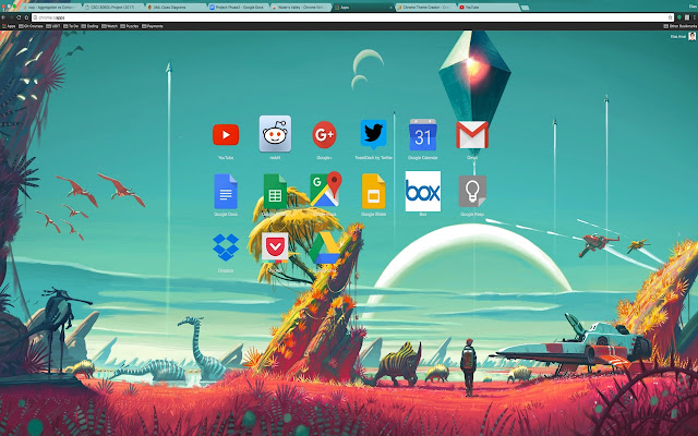 No Mans Sky Theme  from Chrome web store to be run with OffiDocs Chromium online