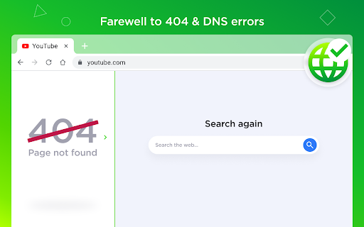No More 404  from Chrome web store to be run with OffiDocs Chromium online