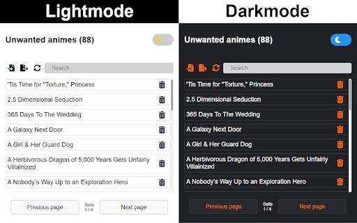 NoMoreAnime  from Chrome web store to be run with OffiDocs Chromium online