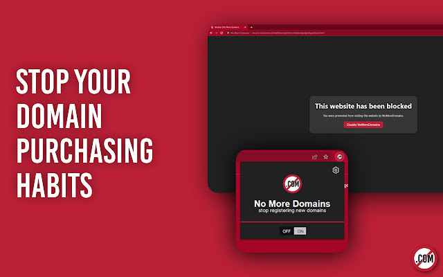 No More Domains  from Chrome web store to be run with OffiDocs Chromium online