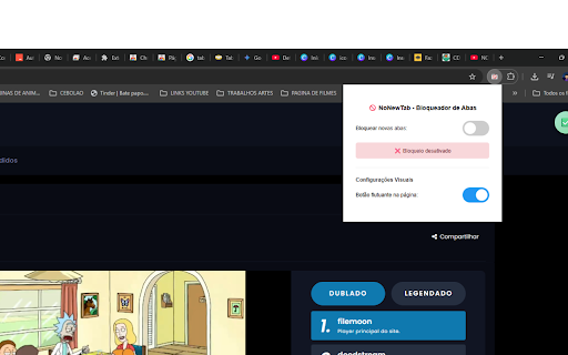 NoNewTab  from Chrome web store to be run with OffiDocs Chromium online
