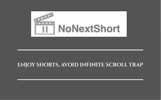 NoNextShort – Stop Endless Scrolling in YouTube Shorts  from Chrome web store to be run with OffiDocs Chromium online