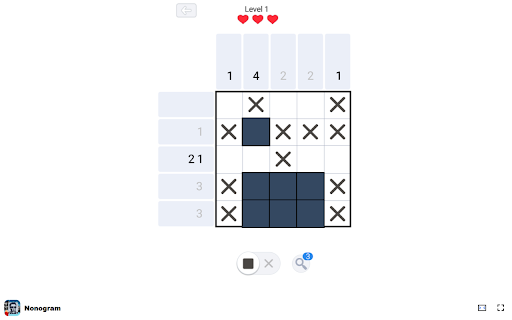 Nonogram Fill the grid to reveal hidden images!  from Chrome web store to be run with OffiDocs Chromium online