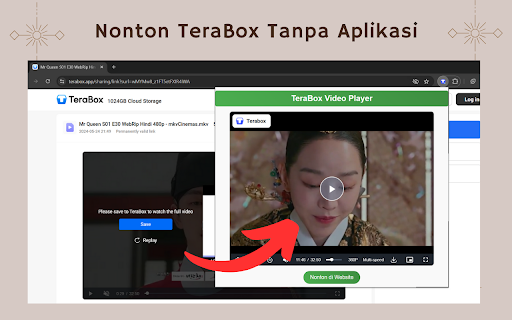 Nonton + Unduh ᐈ TeraBox Viral Video Link  from Chrome web store to be run with OffiDocs Chromium online
