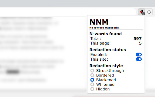 No N word Macedonia  from Chrome web store to be run with OffiDocs Chromium online