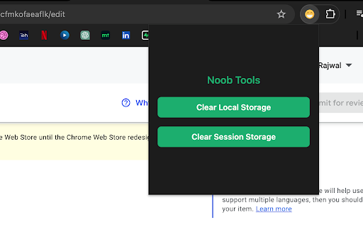 Noob Dev Tools  from Chrome web store to be run with OffiDocs Chromium online