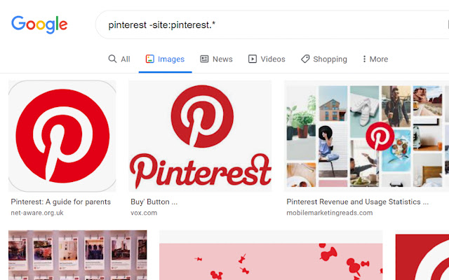 No Pinterest Results  from Chrome web store to be run with OffiDocs Chromium online