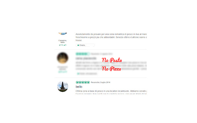 No Pizza No Pasta  from Chrome web store to be run with OffiDocs Chromium online